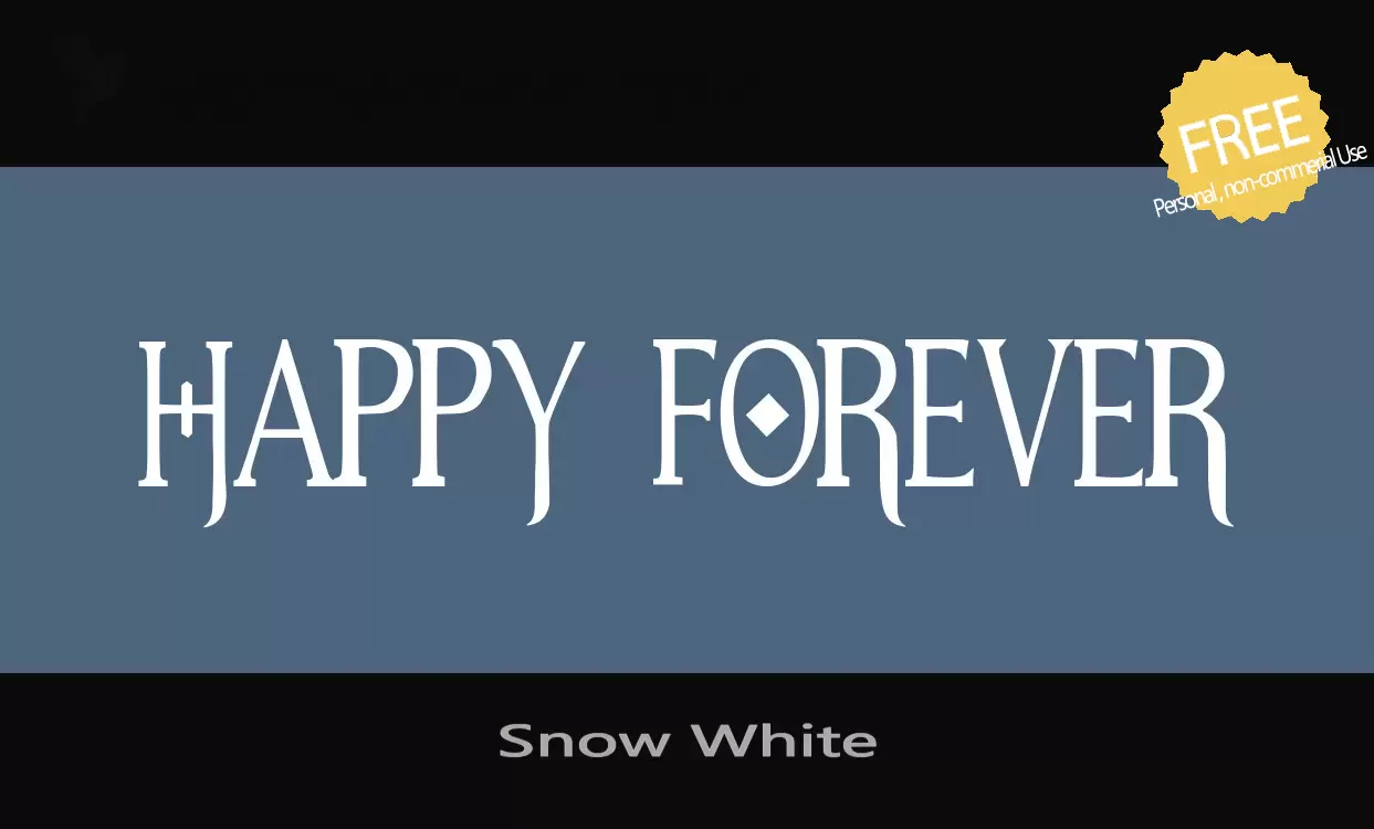 「Snow-White」字体效果图