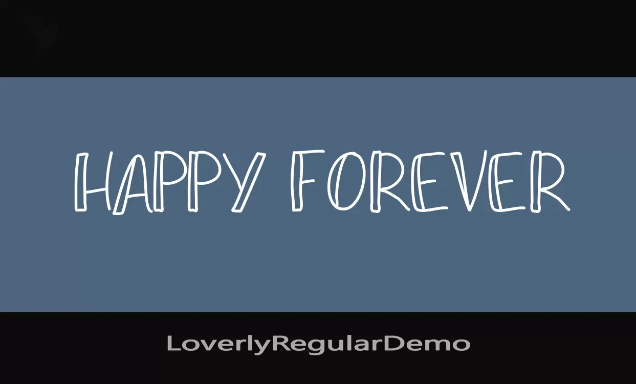 「LoverlyRegularDemo」字体效果图
