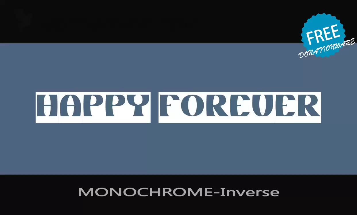 「MONOCHROME-Inverse」字体效果图