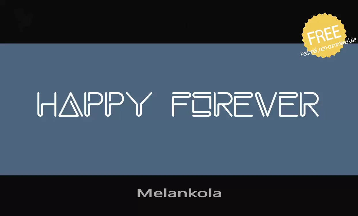 「Melankola」字体效果图