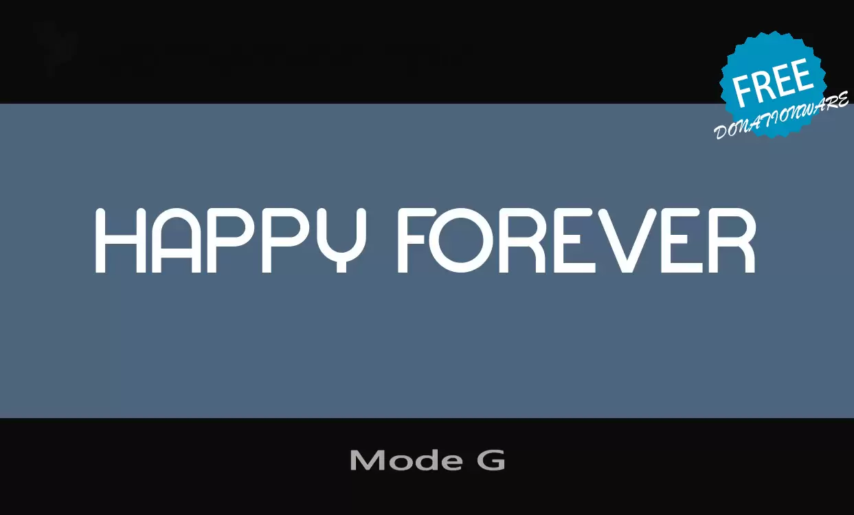 「Mode-G」字体效果图