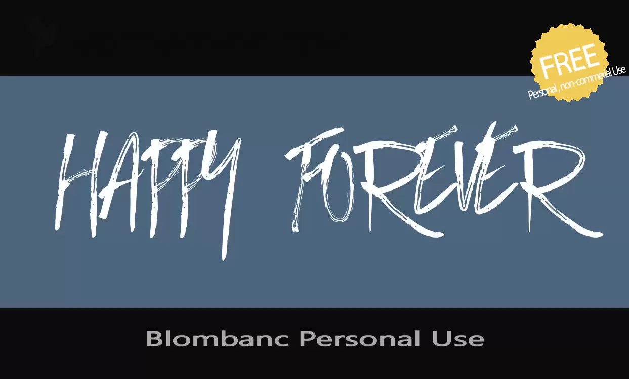 「Blombanc-Personal-Use」字体效果图