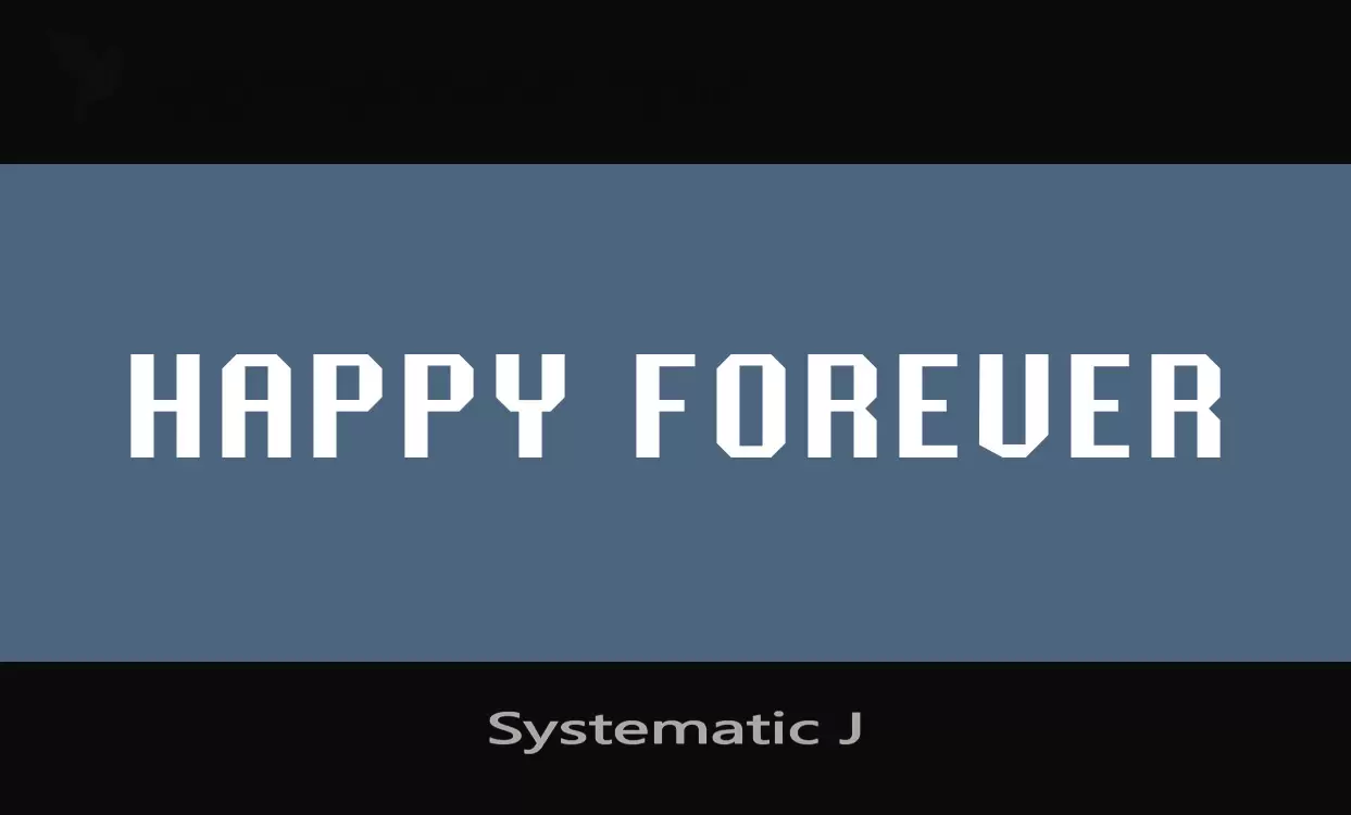 Font Sample of Systematic-J