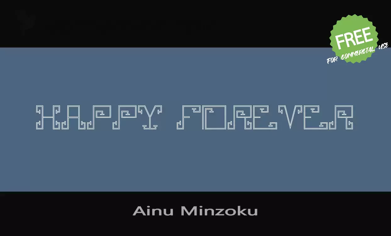 「Ainu-Minzoku」字体效果图