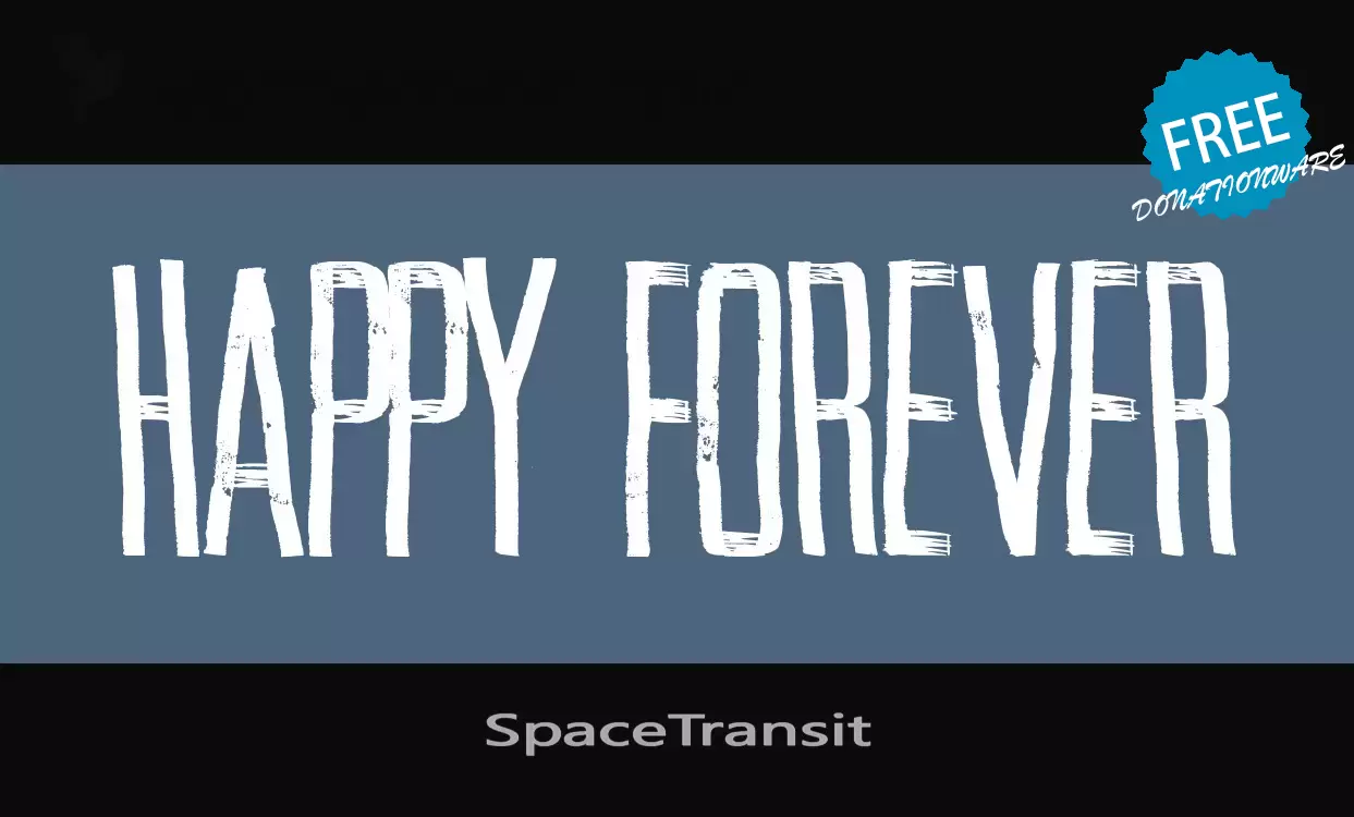 「SpaceTransit」字体效果图