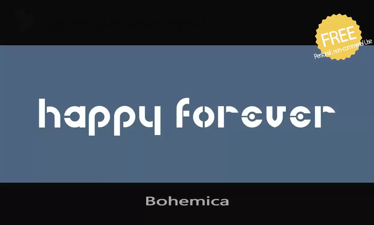 「Bohemica」字体效果图
