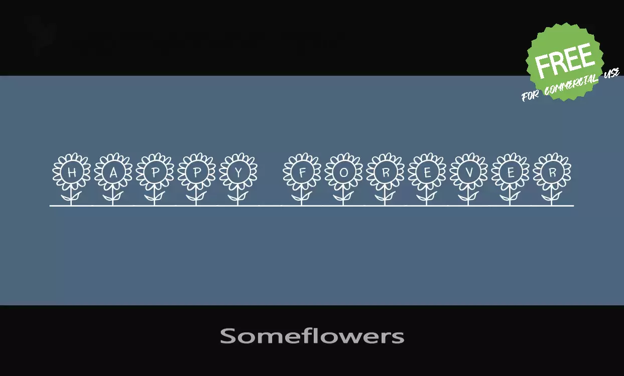 Font Sample of Someflowers