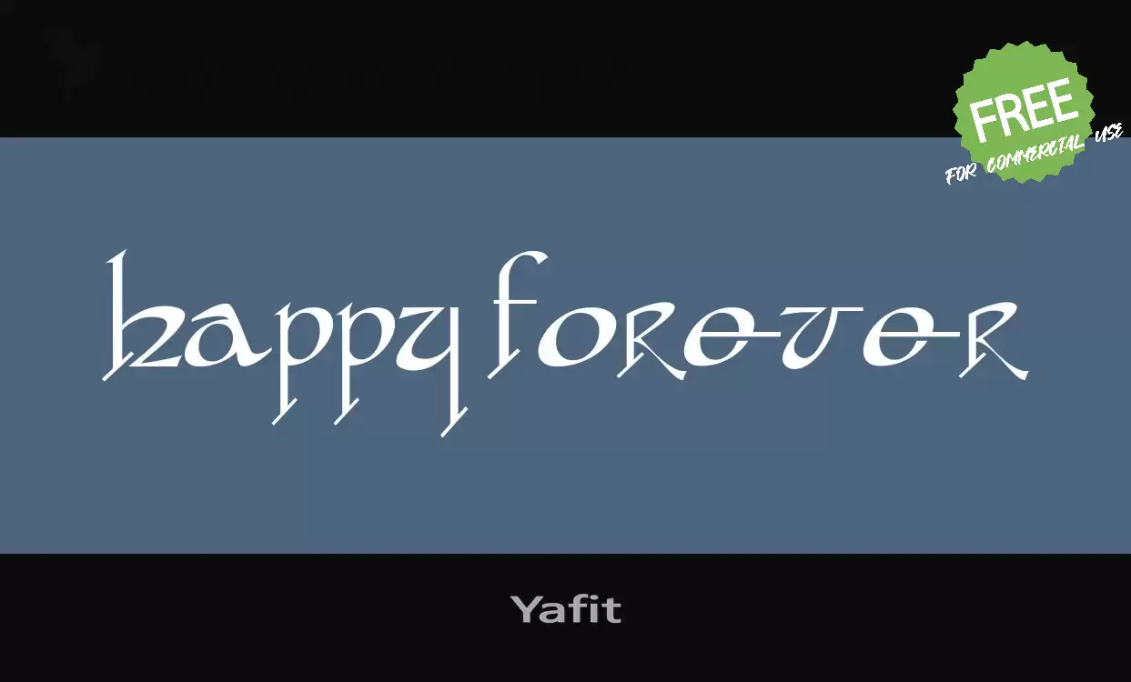 「Yafit」字体效果图