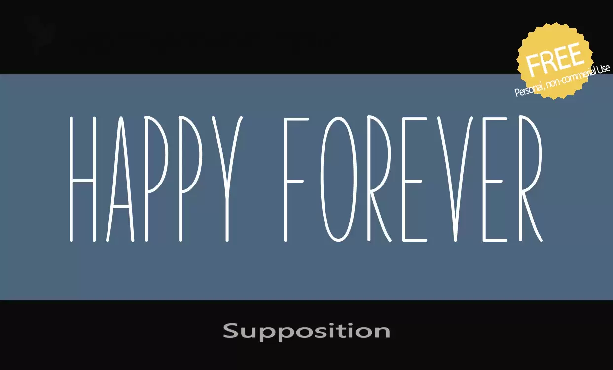 「Supposition」字体效果图
