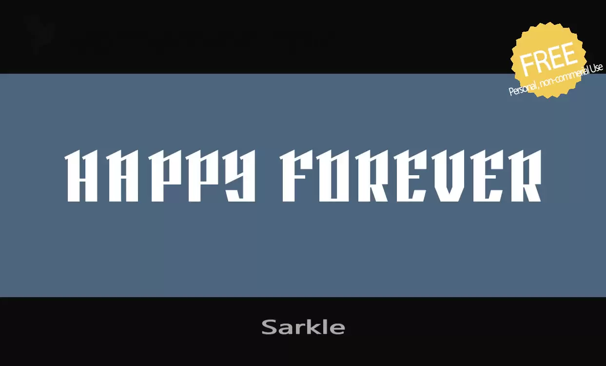 「Sarkle」字体效果图