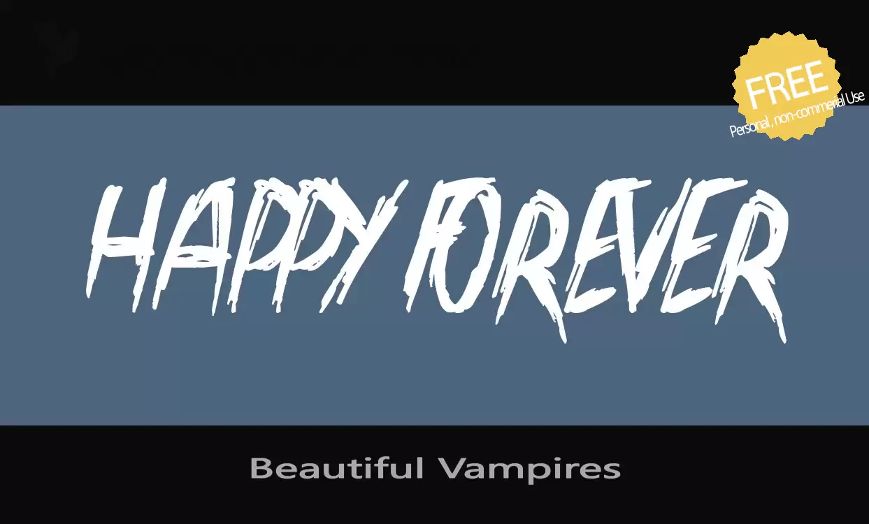 Font Sample of Beautiful-Vampires