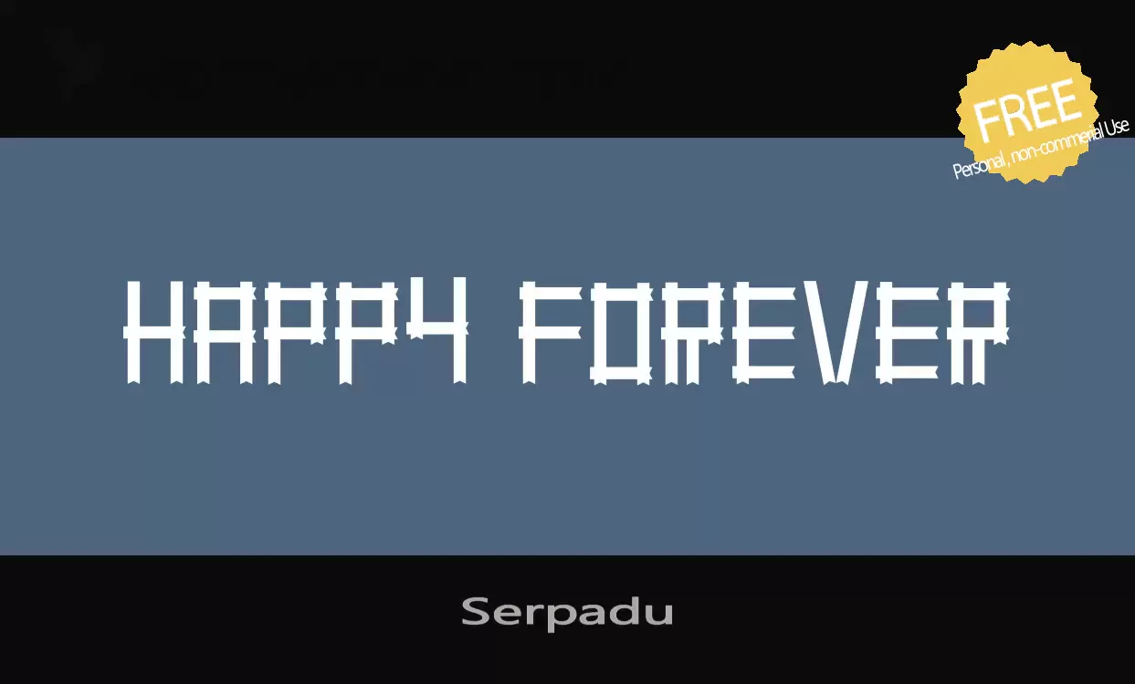 Font Sample of Serpadu