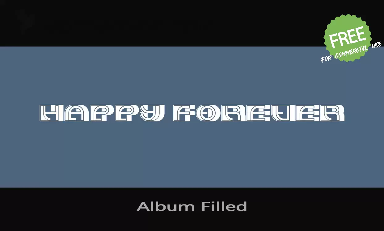Font Sample of Album-Filled