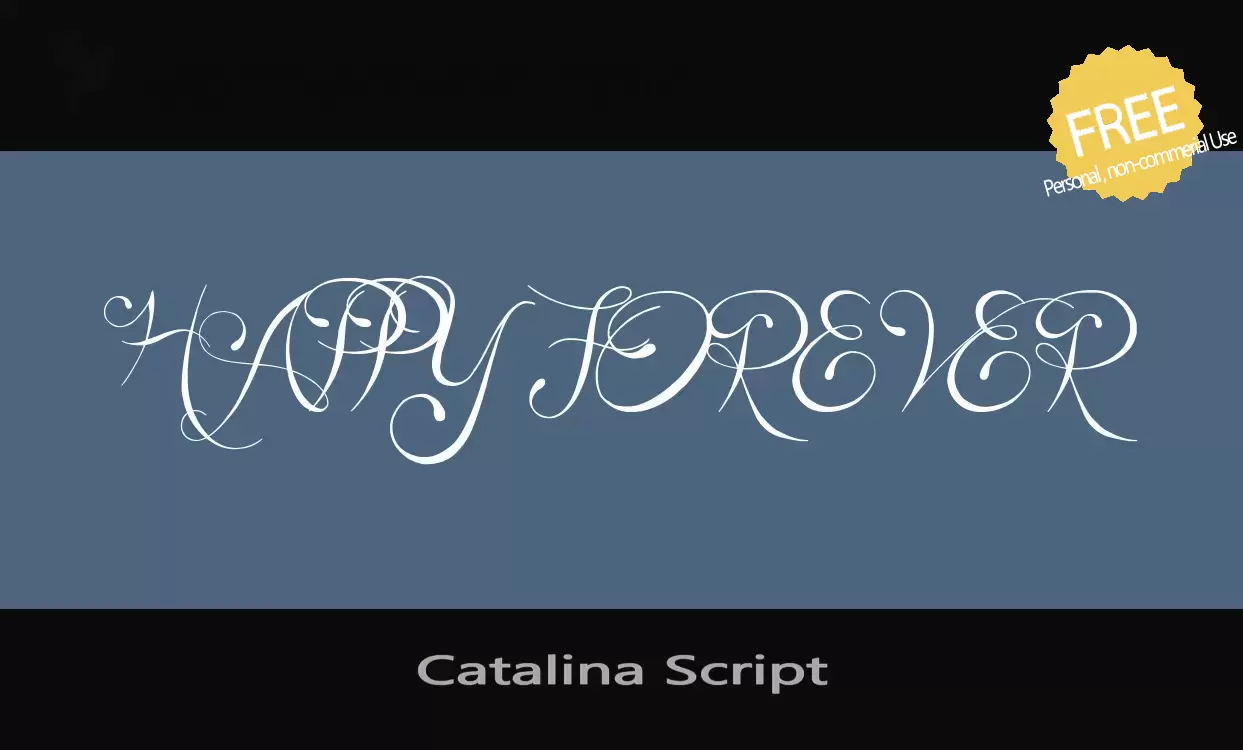 Font Sample of Catalina-Script