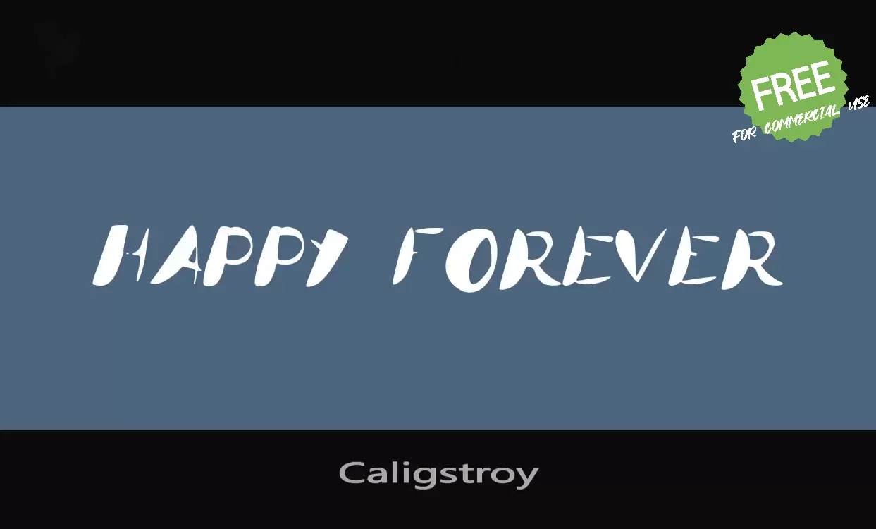 「Caligstroy」字体效果图