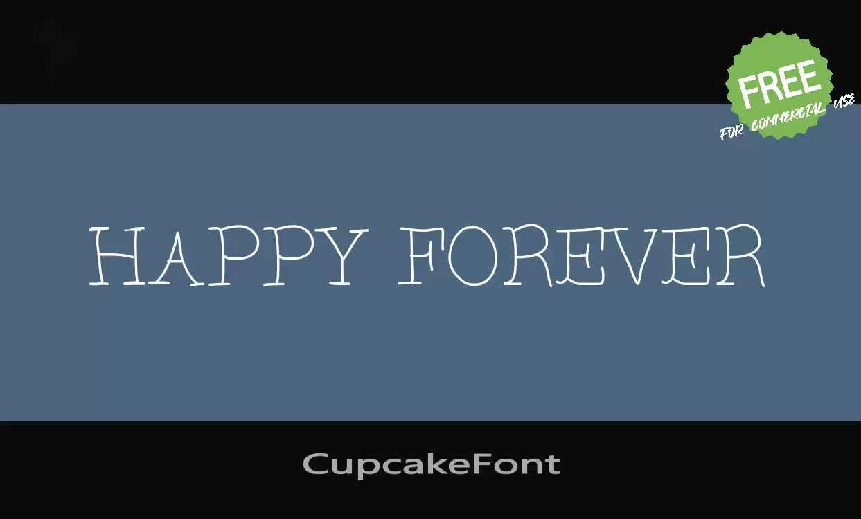 Sample of CupcakeFont
