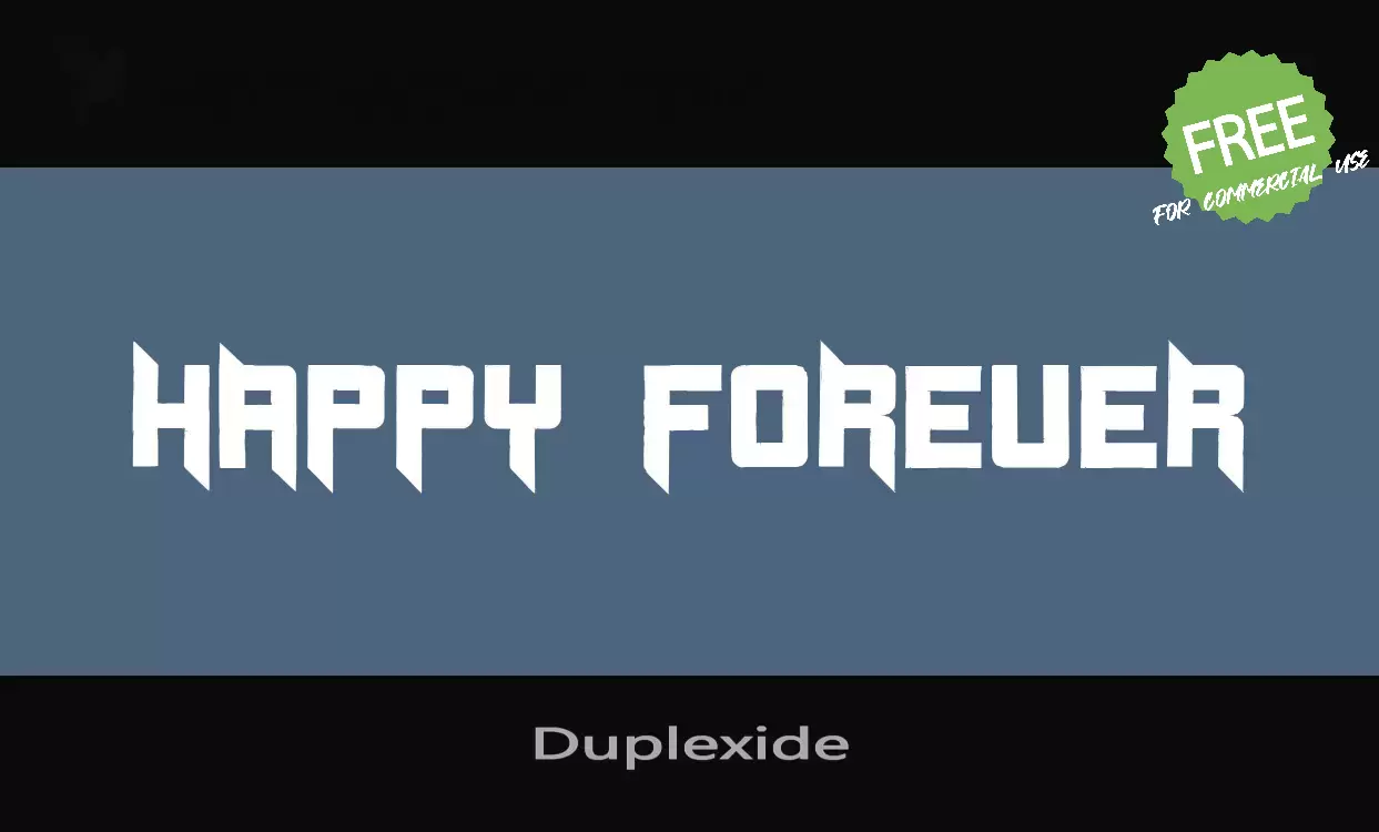 「Duplexide」字体效果图