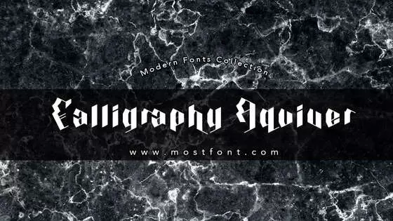 Typographic Design of Calligraphy-Aquiver