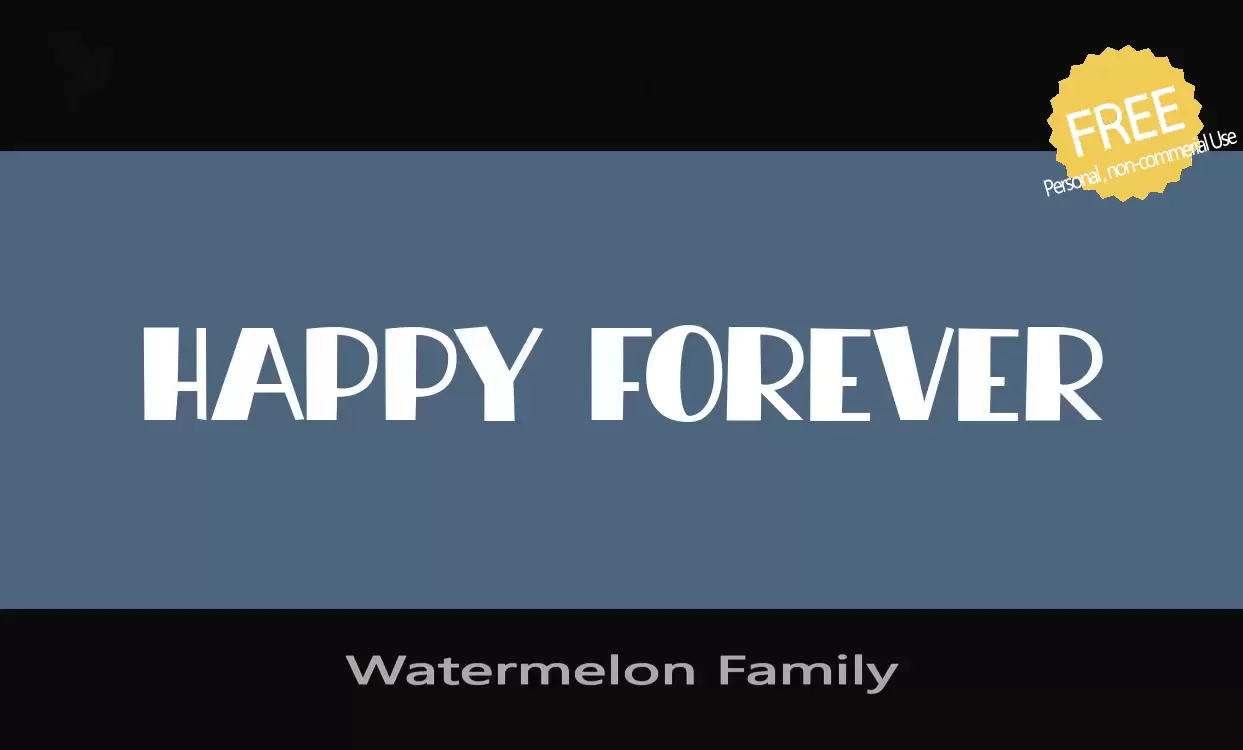 「Watermelon-Family」字体效果图