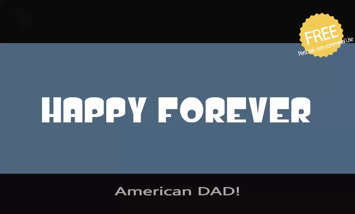 「American-DAD!」字体效果图