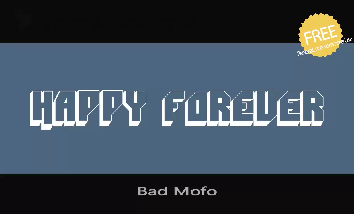 「Bad-Mofo」字体效果图