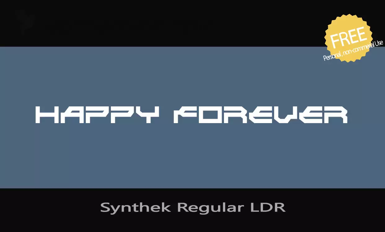 「Synthek-Regular-LDR」字体效果图