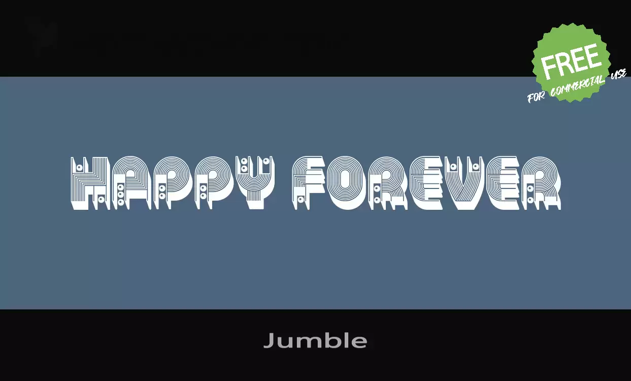 「Jumble」字体效果图