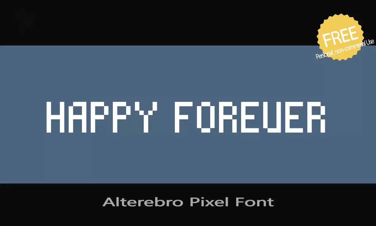 Sample of Alterebro-Pixel-Font
