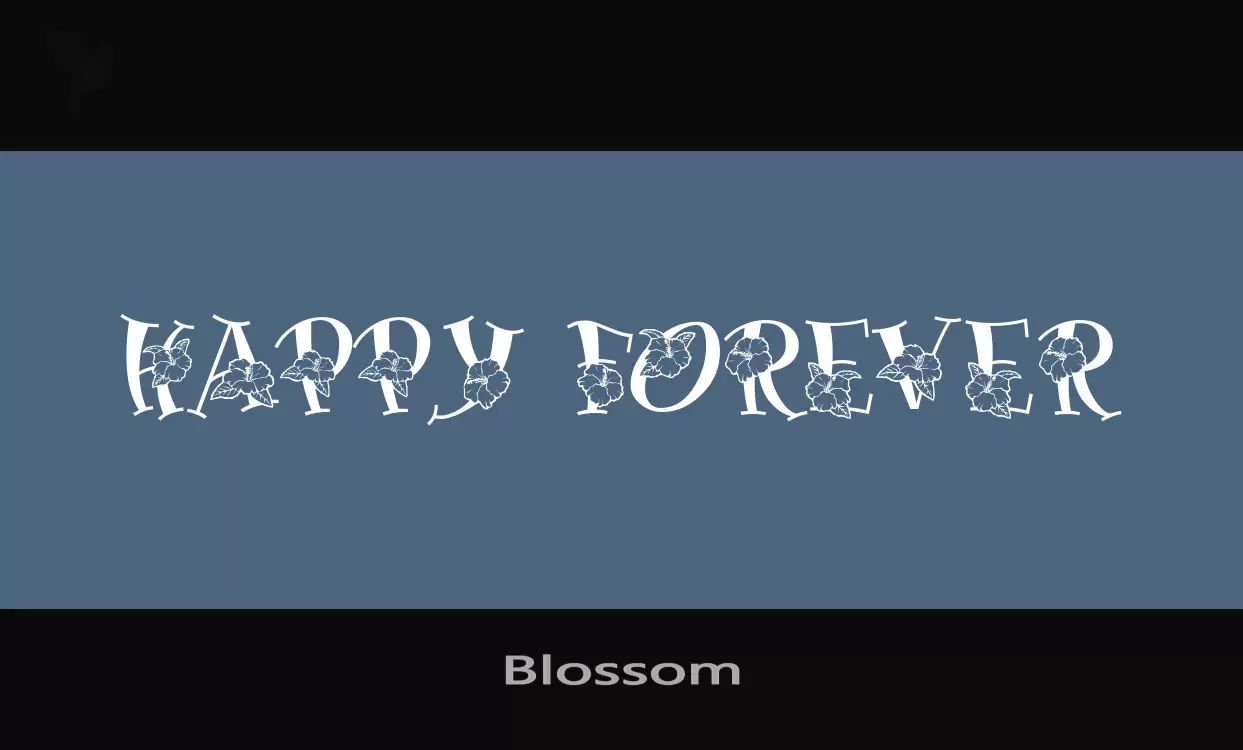 「Blossom」字体效果图