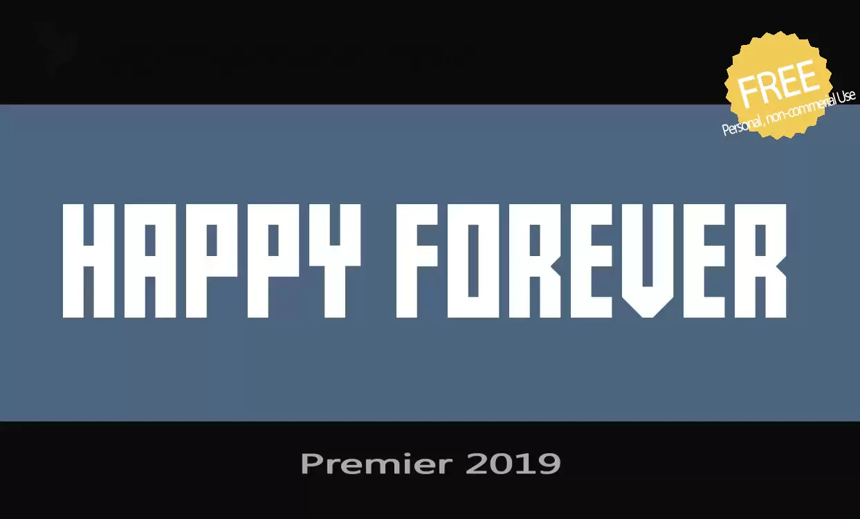 「Premier-2019」字体效果图