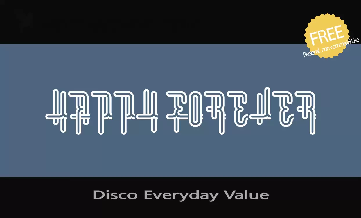 「Disco-Everyday-Value」字体效果图