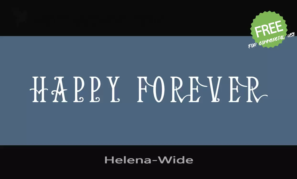 「Helena-Wide」字体效果图