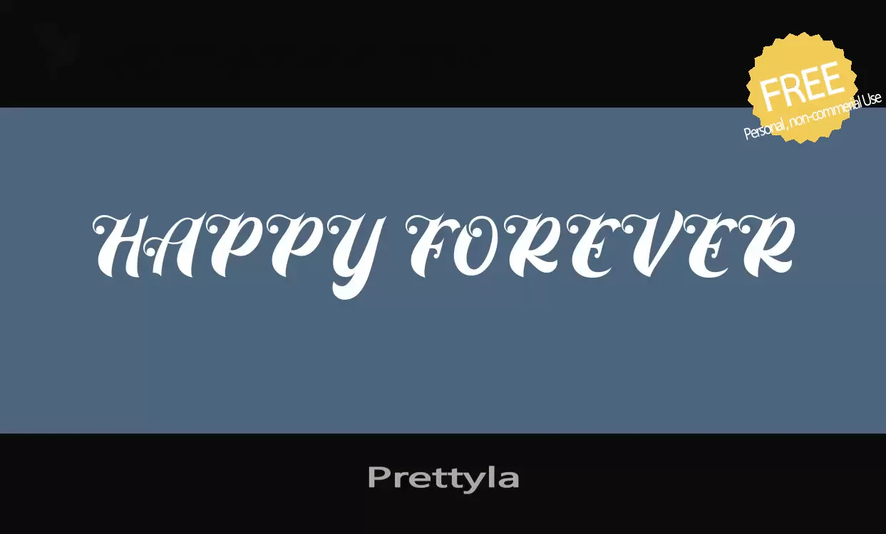 「Prettyla」字体效果图