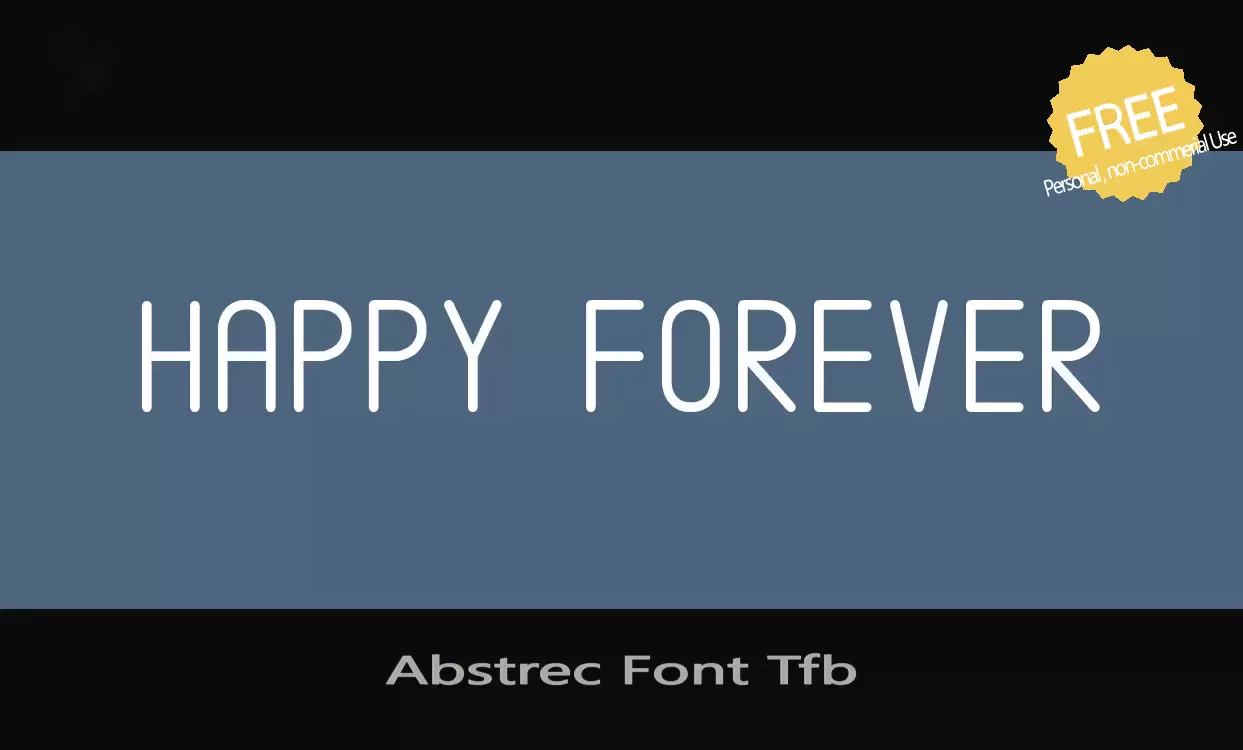 Sample of Abstrec-Font-Tfb