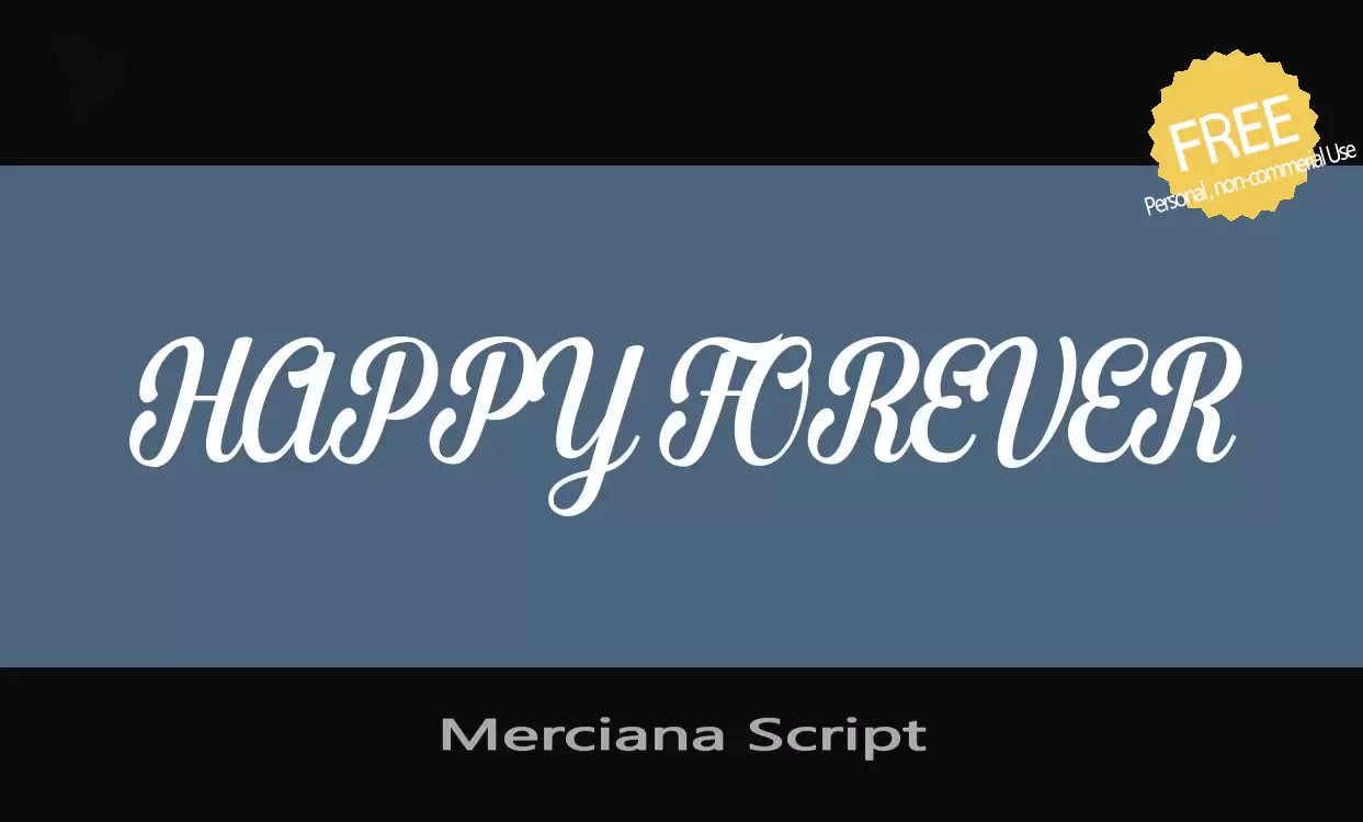 「Merciana-Script」字体效果图