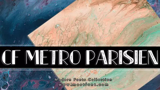 「CF-Metro-Parisien」字体排版样式