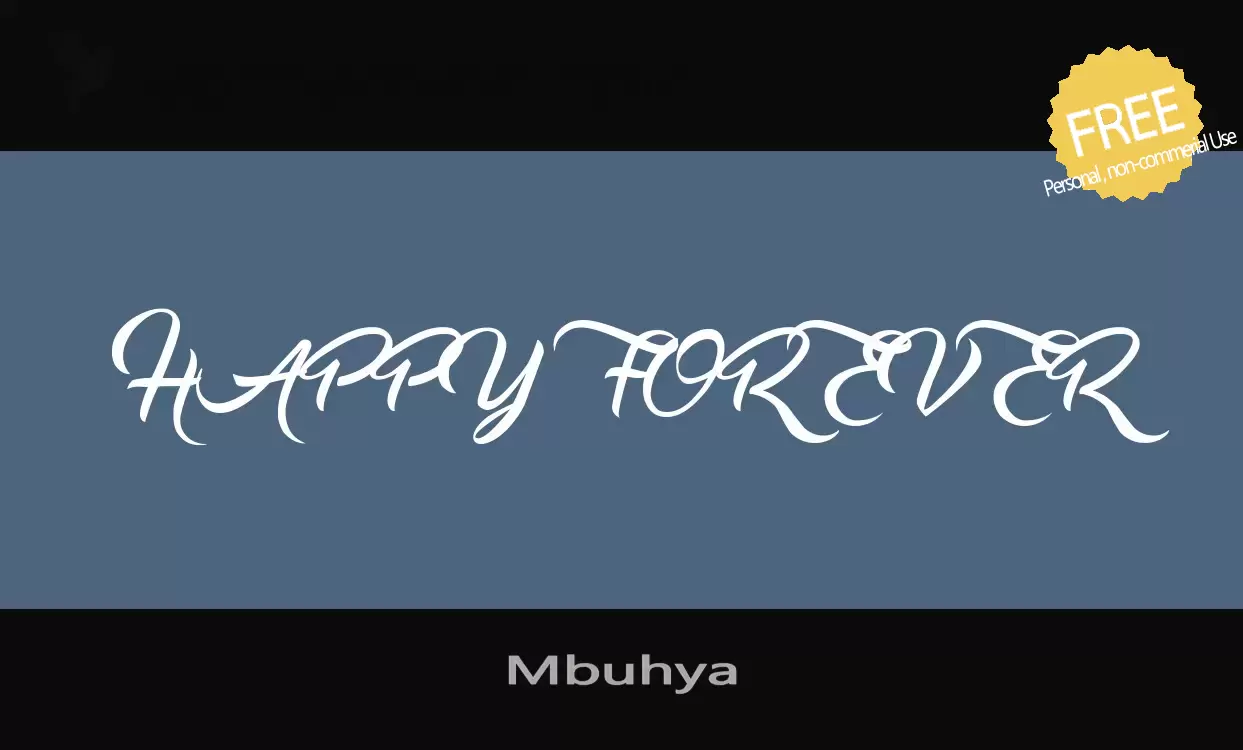 「Mbuhya」字体效果图