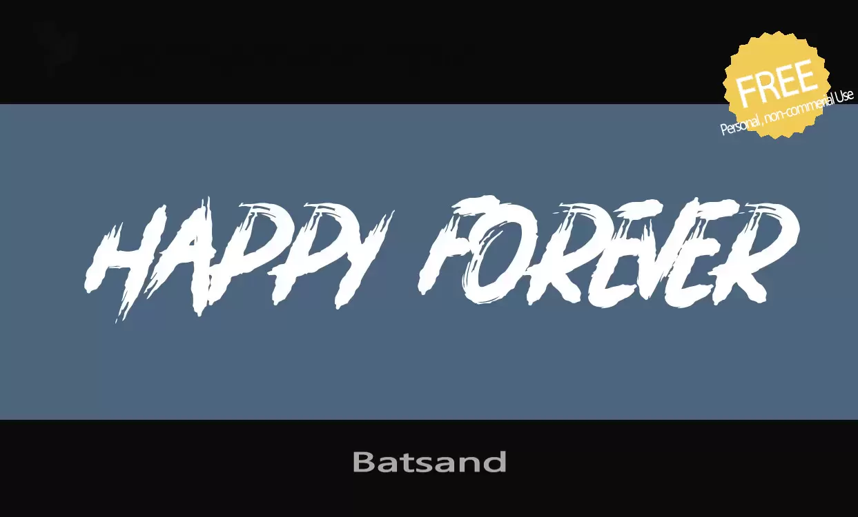 「Batsand」字体效果图