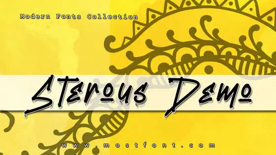 「Sterous-Demo」字体排版图片