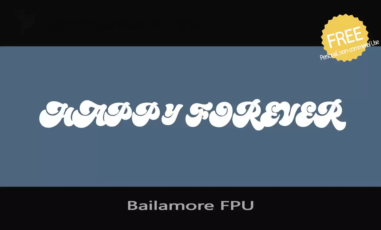 Font Sample of Bailamore-FPU