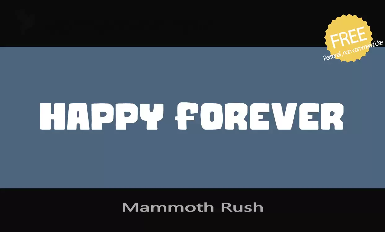 Font Sample of Mammoth-Rush