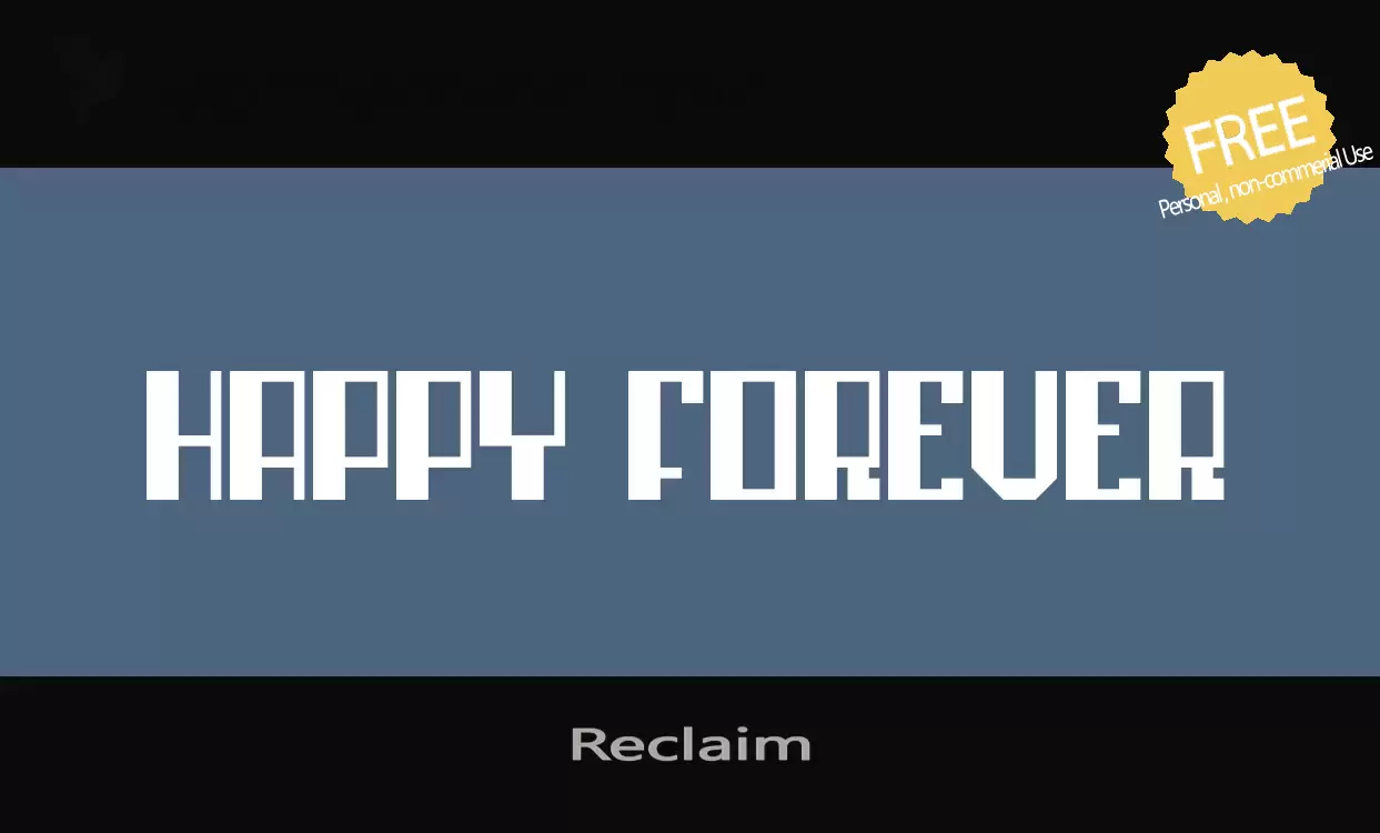 Font Sample of Reclaim