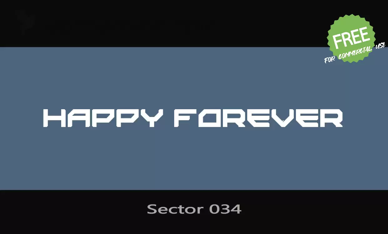 Font Sample of Sector-034