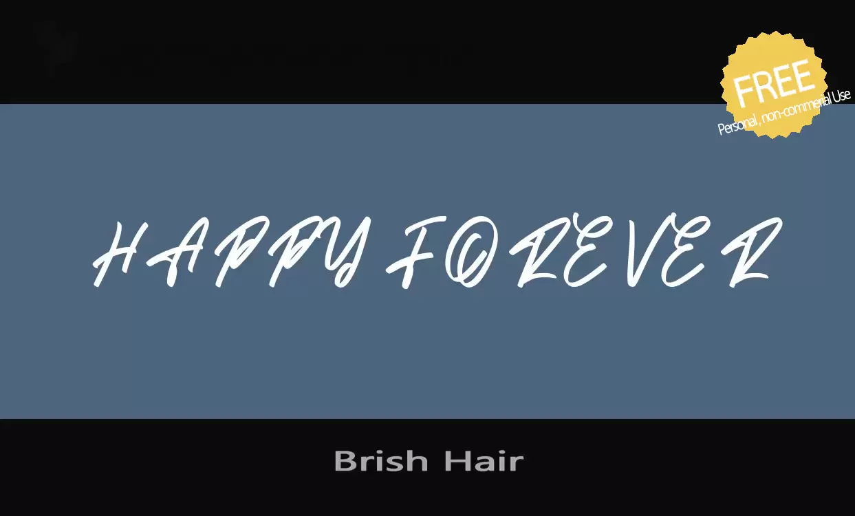 「Brish-Hair」字体效果图