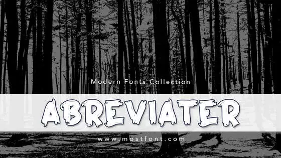 「Abreviater」字体排版样式