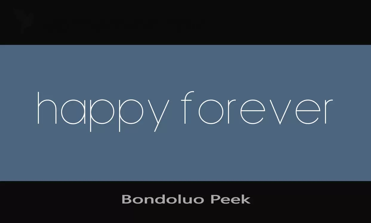 「Bondoluo-Peek」字体效果图
