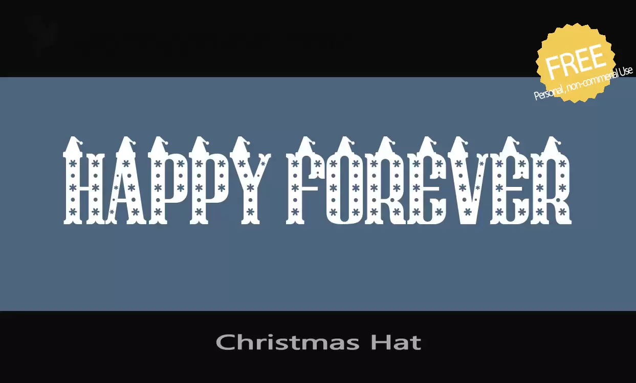 「Christmas-Hat」字体效果图