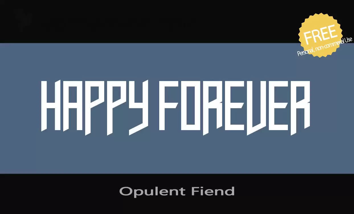 「Opulent-Fiend」字体效果图