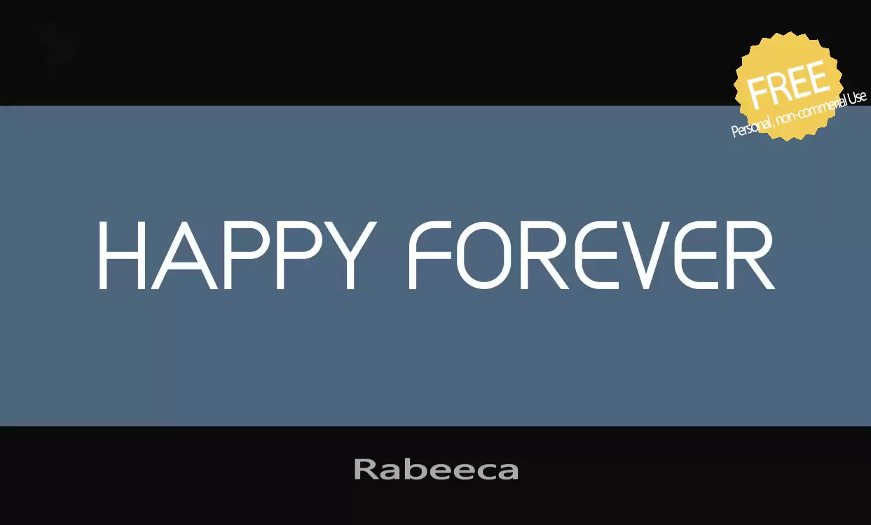 「Rabeeca」字体效果图