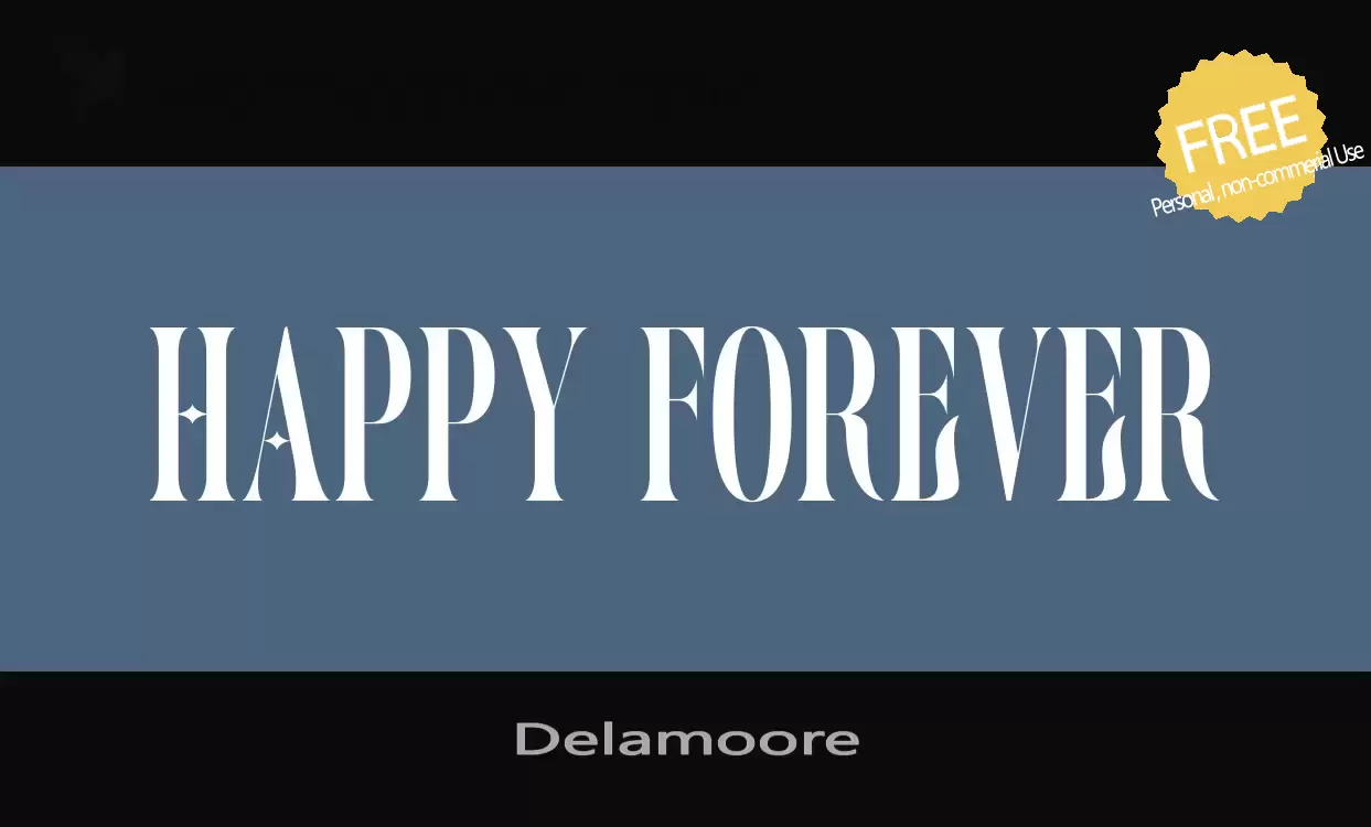 「Delamoore」字体效果图